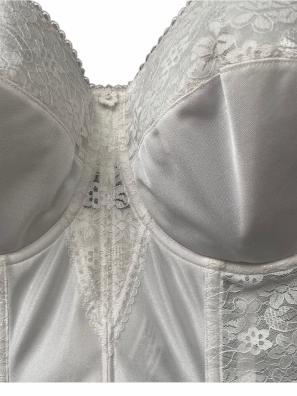 Dominique Colette White Lace Longline Corset 36F - Picture 6 of 10
